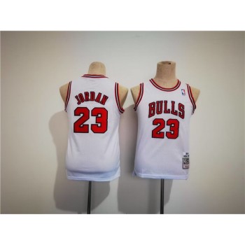 Youth Chicago Bulls #23 Michael Jordan White Stitched Basketball Jersey Youth Chicago Bulls #23 Michael Jordan White Stitched Basketball Jersey