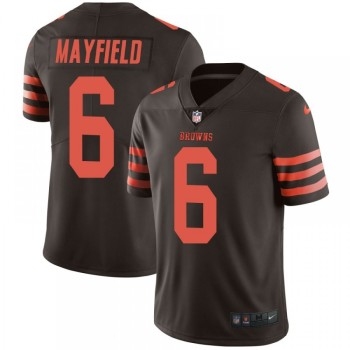 Youth Cleveland Browns #6 Baker Mayfield Brown Color Rush Stitched NFL Limited Jersey Youth Cleveland Browns #6 Baker Mayfield Brown Color Rush Stitched NFL Limited Jersey