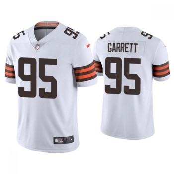 Youth Cleveland Browns #95 Myles Garrett White Vapor Untouchable Limited Stitched Jersey Youth Cleveland Browns #95 Myles Garrett White Vapor Untouchable Limited Stitched Jersey
