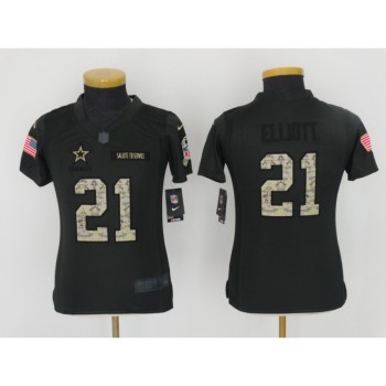 Youth Dallas Cowboys #21 Ezekiel Elliott Black Salute to Service Limited Stitched NFL Jersey Youth Dallas Cowboys #21 Ezekiel Elliott Black Salute to Service Limited Stitched NFL Jersey