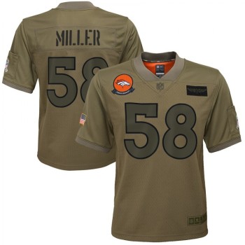 Youth Denver Broncos #58 Von Miller 2019 Camo Salute To Service Stitched NFL Jersey Youth Denver Broncos #58 Von Miller 2019 Camo Salute To Service Stitched NFL Jersey