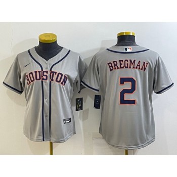 Youth Houston Astros #2 Alex Bregman Gray Cool Base Stitched Jersey Youth Houston Astros #2 Alex Bregman Gray Cool Base Stitched Jersey