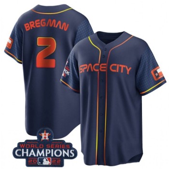 Youth Houston Astros #2 Alex Bregman Navy 2022 World Series Champions City Connect Stitched BaseballJersey Youth Houston Astros #2 Alex Bregman Navy 2022 World Series Champions City Connect Stitched BaseballJersey