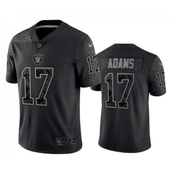 Youth Las Vegas Raiders #17 Davante Adams Black Reflective Limited Stitched Football Jersey Youth Las Vegas Raiders #17 Davante Adams Black Reflective Limited Stitched Football Jersey