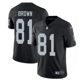 Youth Las Vegas Raiders #81 Tim Brown Black Vapor Untouchable Limited Stitched Jersey Youth Las Vegas Raiders #81 Tim Brown Black Vapor Untouchable Limited Stitched Jersey