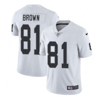 Youth Las Vegas Raiders #81 Tim Brown White Vapor Untouchable Limited Stitched Jersey Youth Las Vegas Raiders #81 Tim Brown White Vapor Untouchable Limited Stitched Jersey