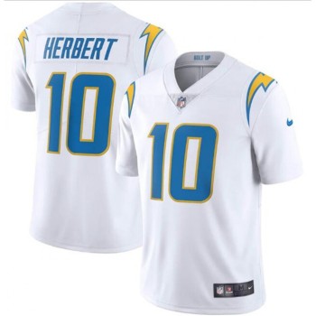 Youth Los Angeles Chargers #10 Justin Herbert White Vapor Untouchable Limited Stitched Jersey Youth Los Angeles Chargers #10 Justin Herbert White Vapor Untouchable Limited Stitched Jersey