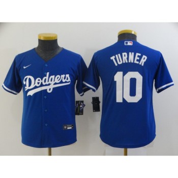Youth Los Angeles Dodgers #10 Justin Turner Blue Cool Base Stitched Jersey Youth Los Angeles Dodgers #10 Justin Turner Blue Cool Base Stitched Jersey