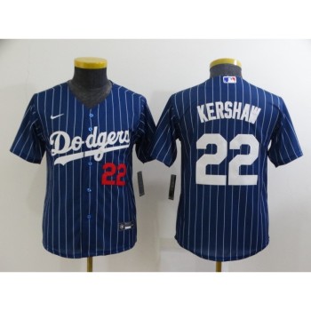 Youth Los Angeles Dodgers #22 Clayton Kershaw Blue Stitched Jersey Youth Los Angeles Dodgers #22 Clayton Kershaw Blue Stitched Jersey