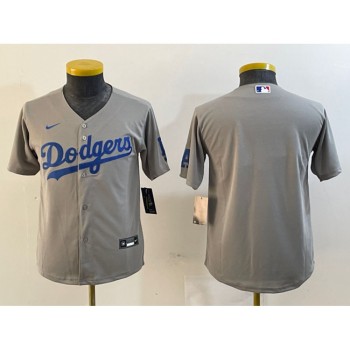 Youth Los Angeles Dodgers Blank Grey Stitched Jersey Youth Los Angeles Dodgers Blank Grey Stitched Jersey