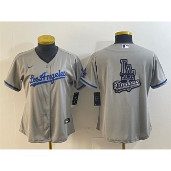 Youth Los Angeles Dodgers Grey Team Big Logo Stitched Jersey Youth Los Angeles Dodgers Grey Team Big Logo Stitched Jersey