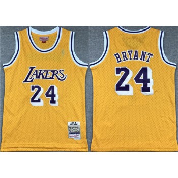 Youth Los Angeles Lakers #24 Kobe Bryant Yellow Stitched Basketball Jersey Youth Los Angeles Lakers #24 Kobe Bryant Yellow Stitched Basketball Jersey