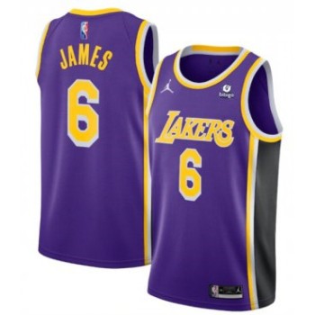 Youth Los Angeles Lakers #6 LeBron James Purple 75th Anniversary City Edition Stitched Basketball Jersey Youth Los Angeles Lakers #6 LeBron James Purple 75th Anniversary City Edition Stitched Basketball Jersey