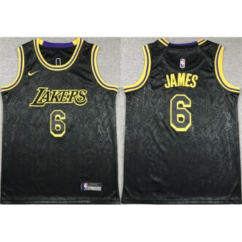 Youth Los Angeles Lakers #6 LeBron James Black Stitched Basketball Jersey Youth Los Angeles Lakers #6 LeBron James Black Stitched Basketball Jersey