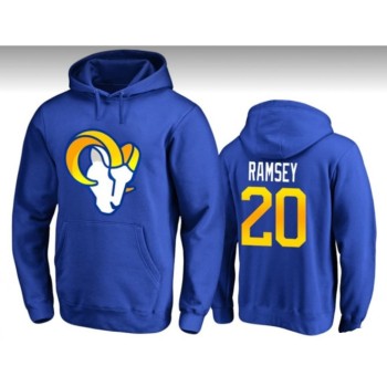 Youth Los Angeles Rams #20 Jalen Ramsey Blue Pullover Hoodie Youth Los Angeles Rams #20 Jalen Ramsey Blue Pullover Hoodie