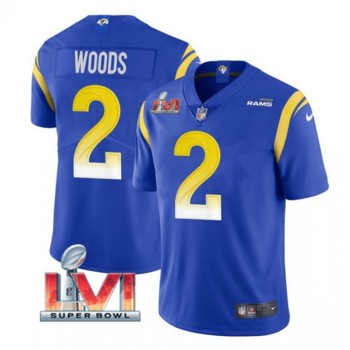 Youth Los Angeles Rams #2 Robert Woods Royal 2022 Super Bowl LVI Vapor Untouchable Limited Stitched Jersey Youth Los Angeles Rams #2 Robert Woods Royal 2022 Super Bowl LVI Vapor Untouchable Limited Stitched Jersey