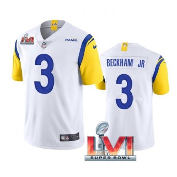 Youth Los Angeles Rams #3 Odell Beckham Jr. White 2022 Super Bowl LVI Vapor Untouchable Limited Stitched Jersey Youth Los Angeles Rams #3 Odell Beckham Jr. White 2022 Super Bowl LVI Vapor Untouchable Limited Stitched Jersey