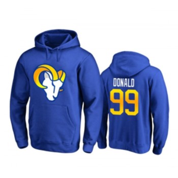 Youth Los Angeles Rams #99 Aaron Donald Blue Pullover Hoodie Youth Los Angeles Rams #99 Aaron Donald Blue Pullover Hoodie