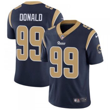 Youth Los Angeles Rams #99 Aaron Donald Navy Vapor Limited Stitched Jersey Youth Los Angeles Rams #99 Aaron Donald Navy Vapor Limited Stitched Jersey