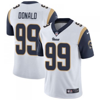 Youth Los Angeles Rams #99 Aaron Donald White Vapor Limited Stitched Jersey Youth Los Angeles Rams #99 Aaron Donald White Vapor Limited Stitched Jersey