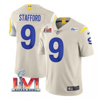 Youth Los Angeles Rams #9 Matthew Stafford Bone 2022 Super Bowl LVI Vapor Untouchable Limited Stitched Jersey Youth Los Angeles Rams #9 Matthew Stafford Bone 2022 Super Bowl LVI Vapor Untouchable Limited Stitched Jersey