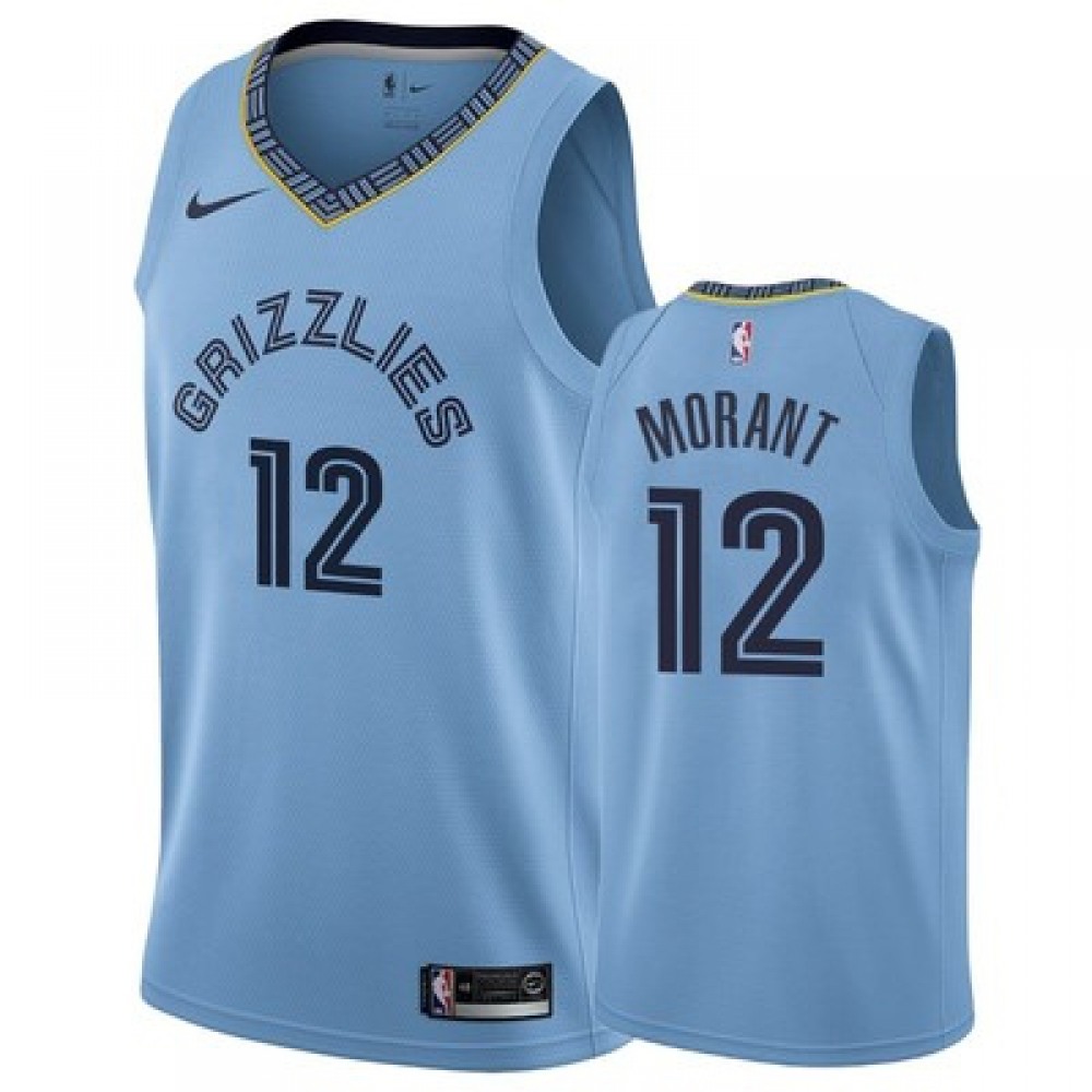 Youth Memphis Grizzlies #12 Ja Morant Blue Stitched Basketball Jersey