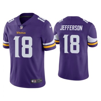 Youth Minnesota Vikings #18 Justin Jefferson Purple Vapor Untouchable Limited Stitched Jersey Youth Minnesota Vikings #18 Justin Jefferson Purple Vapor Untouchable Limited Stitched Jersey