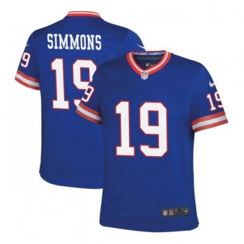 Youth New York Giants #19 Isaiah Simmons Royal Classic Stitched Jersey Youth New York Giants #19 Isaiah Simmons Royal Classic Stitched Jersey