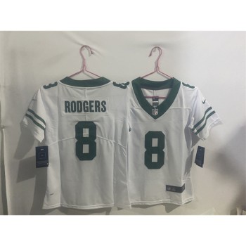 Youth New York Jets #8 Aaron Rodgers White Throwback Vapor Untouchable Limited Stitched Jersey Youth New York Jets #8 Aaron Rodgers White Throwback Vapor Untouchable Limited Stitched Jersey