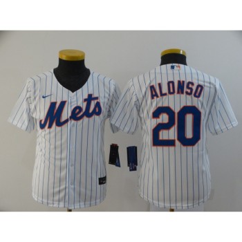 Youth New York Mets #20 Pete Alonso White Cool Base Stitched MLB Jersey Youth New York Mets #20 Pete Alonso White Cool Base Stitched MLB Jersey