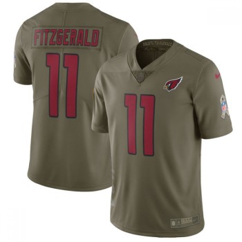 Youth Arizona Cardinals #11 Larry Fitzgerald Olive Salute To Service Limited Stitched NFL Jersey
