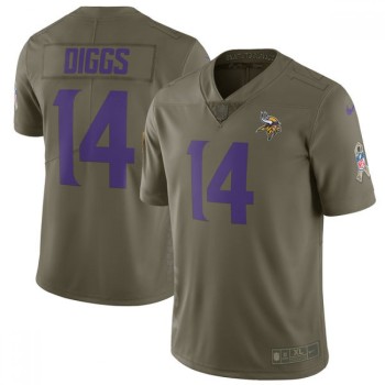 Youth Minnesota Vikings #14 Stefon Diggs Olive Salute To Service Limited Stitched NFL Jersey Youth Minnesota Vikings #14 Stefon Diggs Olive Salute To Service Limited Stitched NFL Jersey
