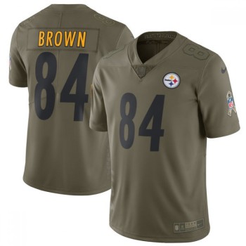Youth Pittsburgh Steelers #84 Antonio Brown Olive Salute To Service Limited Stitched NFL Jersey Youth Pittsburgh Steelers #84 Antonio Brown Olive Salute To Service Limited Stitched NFL Jersey