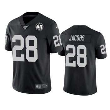Youth Oakland Raiders #28 Josh Jacobs Black 2019 100th Season With 60 Patch Vapor Untouchable Limited Stitched NFL Jersey Youth Oakland Raiders #28 Josh Jacobs Black 2019 100th Season With 60 Patch Vapor Untouchable Limited Stitched NFL Jersey