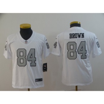 Youth Oakland Raiders #84 Antonio Brown White Limited Rush Stitched NFL Jersey Youth Oakland Raiders #84 Antonio Brown White Limited Rush Stitched NFL Jersey
