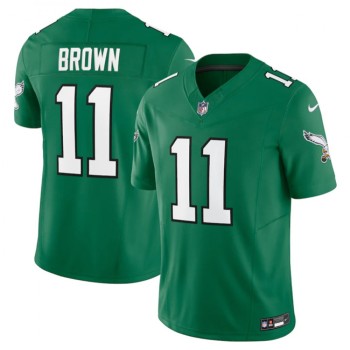 Youth Philadelphia Eagles #11 A. J. Brown Green 2023 F.U.S.E. Stitched Football Jersey Youth Philadelphia Eagles #11 A. J. Brown Green 2023 F.U.S.E. Stitched Football Jersey