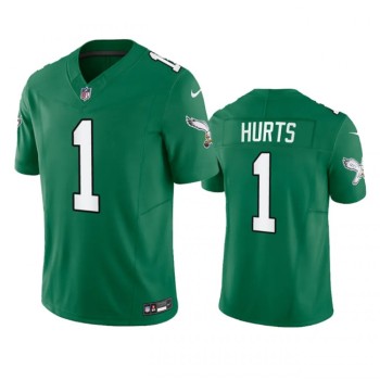 Youth Philadelphia Eagles #1 Jalen Hurts Green 2023 F.U.S.E. Stitched Football Jersey Youth Philadelphia Eagles #1 Jalen Hurts Green 2023 F.U.S.E. Stitched Football Jersey