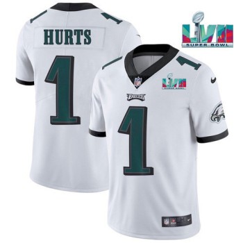 Youth Philadelphia Eagles #1 Jalen Hurts White Super Bowl LVII Patch Vapor Untouchable Limited Stitched Football Jersey Youth Philadelphia Eagles #1 Jalen Hurts White Super Bowl LVII Patch Vapor Untouchable Limited Stitched Football Jersey