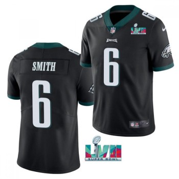 Youth Philadelphia Eagles #6 DeVonta Smith Black Super Bowl LVII Patch Vapor Untouchable Limited Stitched Football Jersey Youth Philadelphia Eagles #6 DeVonta Smith Black Super Bowl LVII Patch Vapor Untouchable Limited Stitched Football Jersey