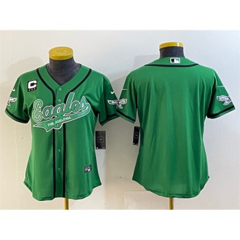 Youth Philadelphia Eagles Blank Green With 3-Star C Patch Cool Base Stitched Baseball Jersey Youth Philadelphia Eagles Blank Green With 3-Star C Patch Cool Base Stitched Baseball Jersey