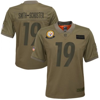 Youth Pittsburgh Steelers #19 JuJu Smith-Schuster 2019 Camo Salute To Service Stitched NFL Jersey Youth Pittsburgh Steelers #19 JuJu Smith-Schuster 2019 Camo Salute To Service Stitched NFL Jersey