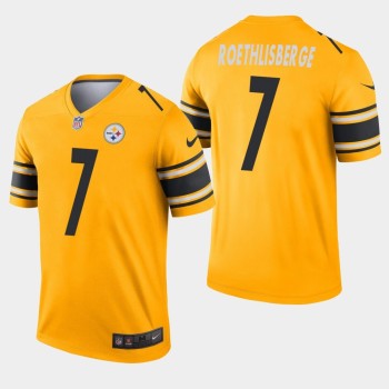 Youth Pittsburgh Steelers #7 Ben Roethlisberger 2019 Gold Inverted Legend Jersey Youth Pittsburgh Steelers #7 Ben Roethlisberger 2019 Gold Inverted Legend Jersey