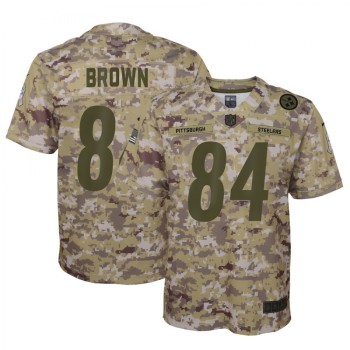 Youth Pittsburgh Steelers #84 Antonio Brown 2018 Camo Salute to Service Limited Stitched NFL Jersey Youth Pittsburgh Steelers #84 Antonio Brown 2018 Camo Salute to Service Limited Stitched NFL Jersey