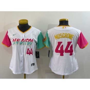 Youth San Diego Padres #44 Joe Musgrove 2022 White City Connect Stitched Baseball Jersey Youth San Diego Padres #44 Joe Musgrove 2022 White City Connect Stitched Baseball Jersey