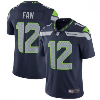 Youth Seattle Seahawks #12 Fan College Navy Vapor Untouchable Limited Stitched NFL Jersey