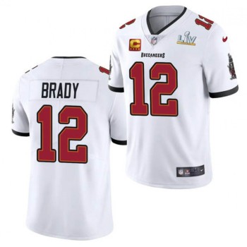 Youth Tampa Bay Buccaneers #12 Tom Brady White 2021 Super Bowl LV C patch Limited Stitched NFL Jersey Youth Tampa Bay Buccaneers #12 Tom Brady White 2021 Super Bowl LV C patch Limited Stitched NFL Jersey