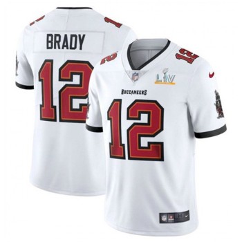 Youth Tampa Bay Buccaneers #12 Tom Brady White 2021 Super Bowl LV Limited Stitched NFL Jersey Youth Tampa Bay Buccaneers #12 Tom Brady White 2021 Super Bowl LV Limited Stitched NFL Jersey