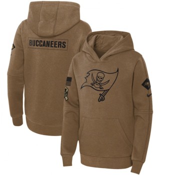 Youth Tampa Bay Buccaneers 2023 Brown Salute to Service Pullover Hoodie Youth Tampa Bay Buccaneers 2023 Brown Salute to Service Pullover Hoodie