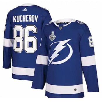Youth Tampa Bay Lightning #86 Nikita Kucherov Blue Stanley Cup Finals Stitched Jersey Youth Tampa Bay Lightning #86 Nikita Kucherov Blue Stanley Cup Finals Stitched Jersey