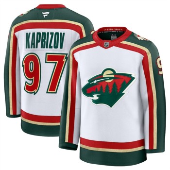 Youth Minnesota Wild #97 Kirill Kaprizov White 2025 25th Anniversary Stitched Hockey Jersey